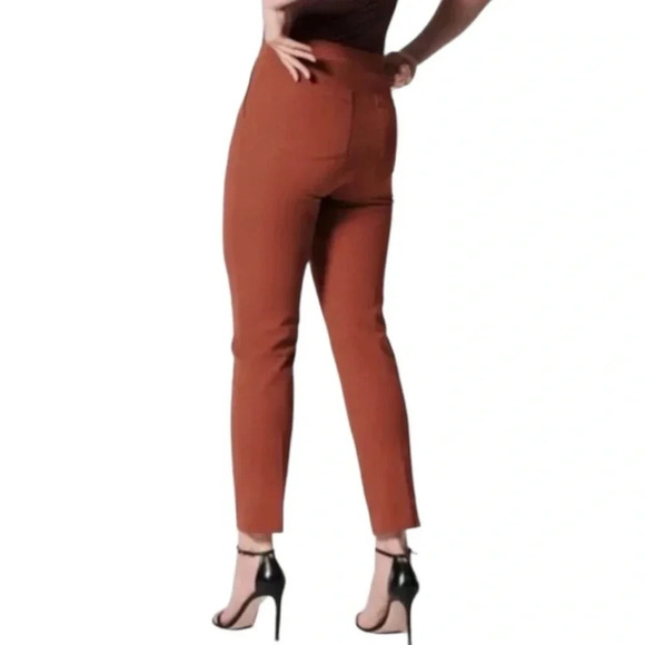 SPANX On The Go Ankle Slim Straight Leg Pant in Bronze Glow SMALL NWT FALL - Picture 2 of 9